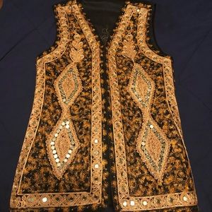 Beautiful vests (one gold/one orange)as is-see pics $60 each or both for $100